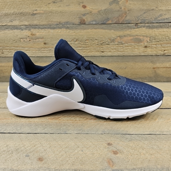Nike Legend Essential 2 Men's Training Workout Gym Shoes Navy White NEW - Picture 5 of 10